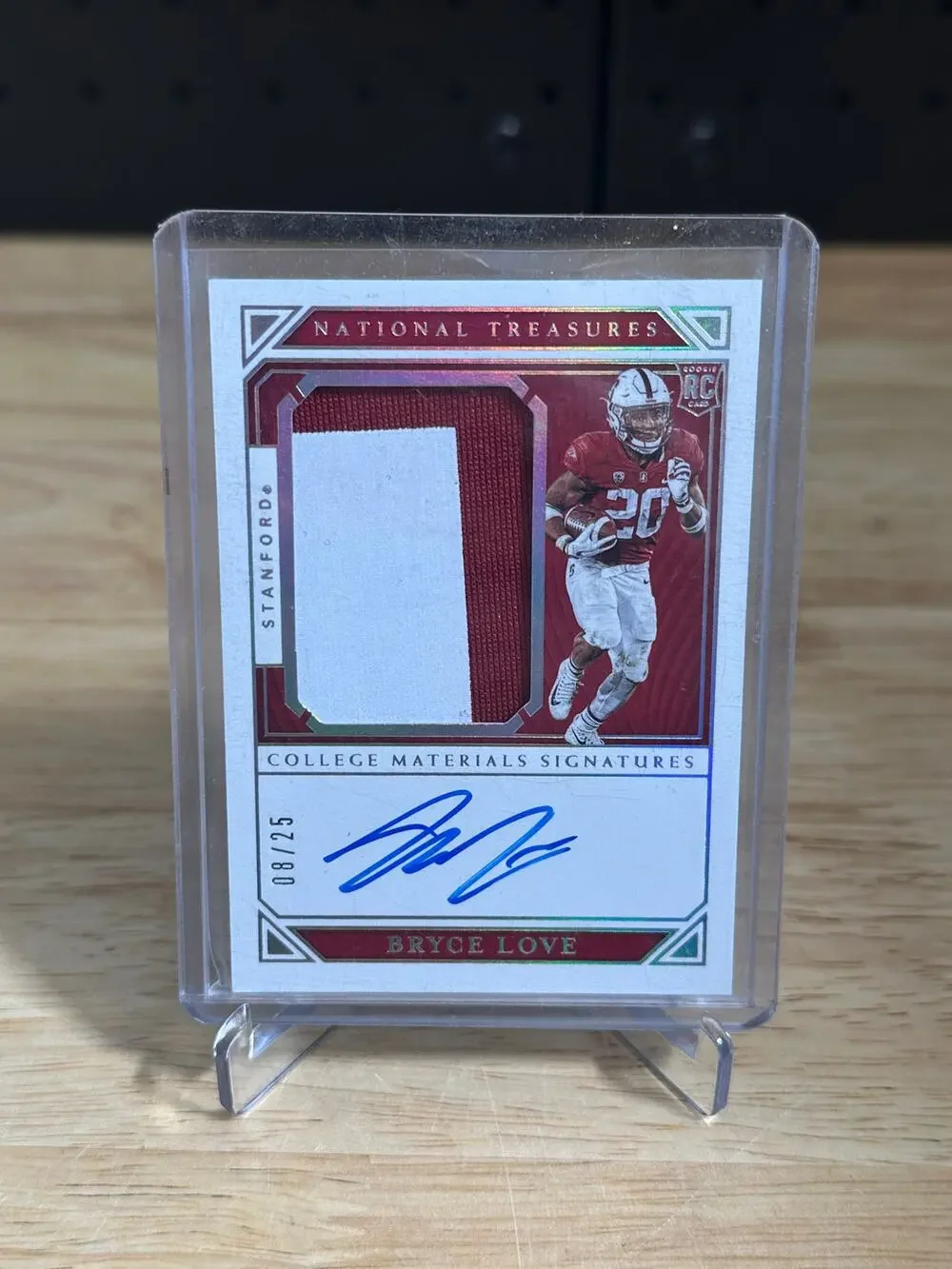 2019 Colligate National Treasures BRYCE LOVE Rookie Patch Autograph #103! #'d/25